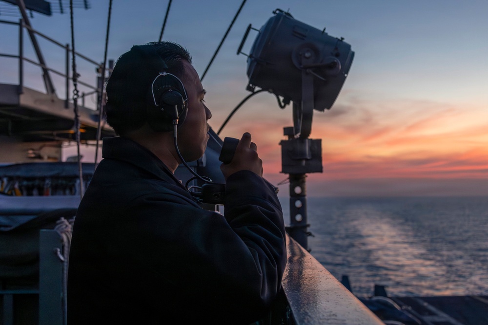 Abraham Lincoln stands watch