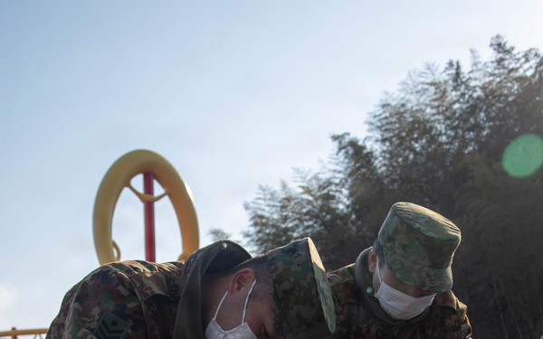 MCAS Iwakuni Service Members and Japan Ground Self-Defense Force Members Operate a Field Kitchen during Bilateral Exercise Nankai Rescue 2026