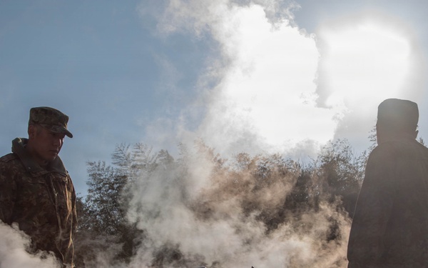 MCAS Iwakuni Service Members and Japan Ground Self-Defense Force Members Operate a Field Kitchen during Bilateral Exercise Nankai Rescue 2026