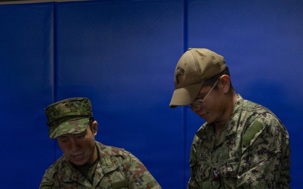MCAS Iwakuni Service Members and Japan Ground Self-Defense Force Members Operate a Field Kitchen during Bilateral Exercise Nankai Rescue 2026