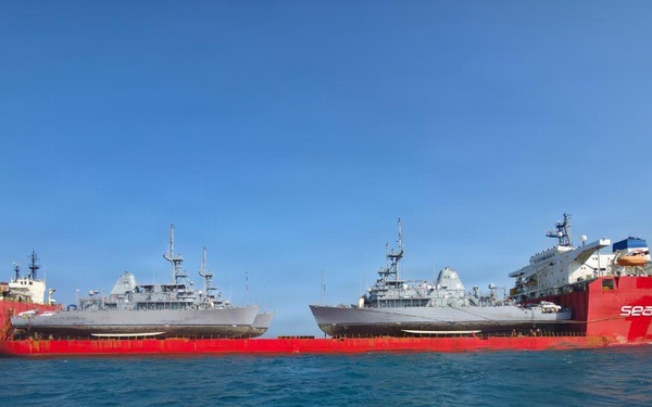 Decommissioned MCM Ships Safely Transported During Waterfront Evolution