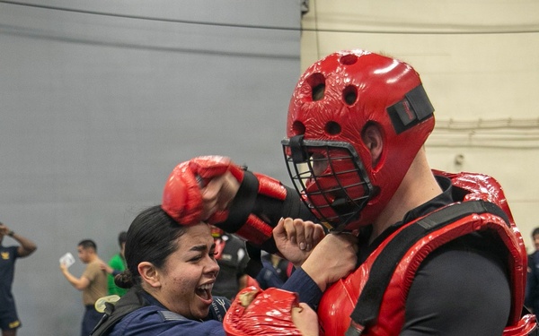 USS Tripoli Sailors Go Through the Non-Lethal Weapons Course