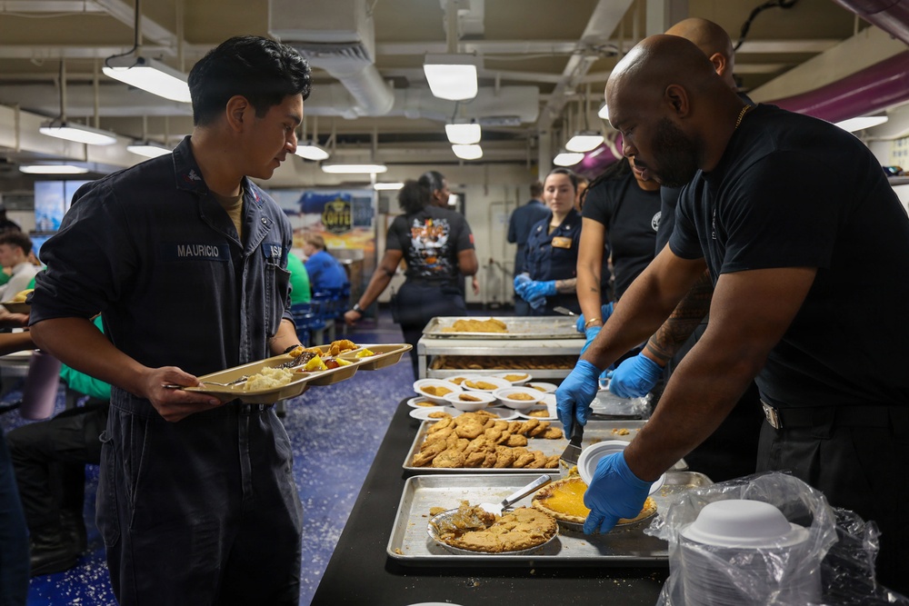 Abraham Lincoln serves Sunday brunch