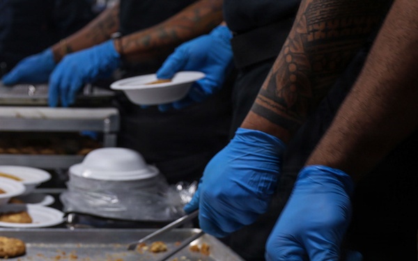 Abraham Lincoln serves Sunday brunch