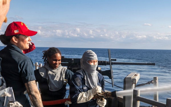 USS Tripoli Conducts General Quarters Drill