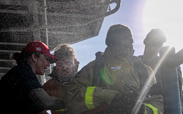 USS Tripoli Conducts General Quarters Drill