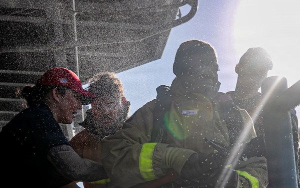USS Tripoli Conducts General Quarters Drill