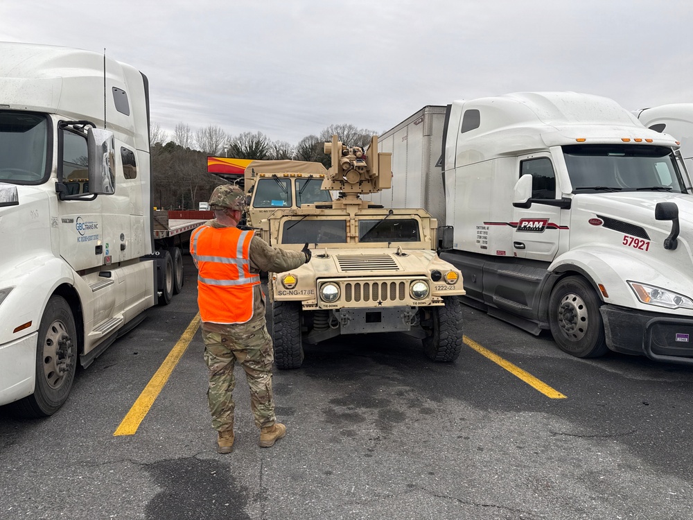 122nd Engineer Battalion conduct Vehicle Response Operations during Winter Storm Fern