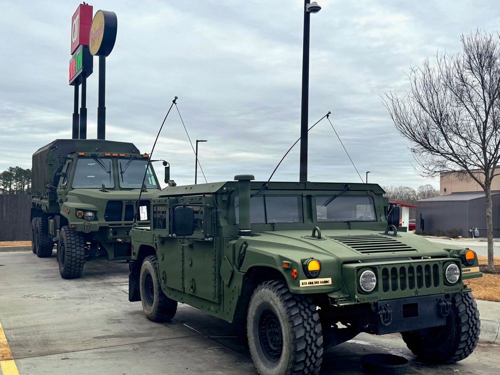 678 Air Defense Artillery Brigade responds to Winter Storm Fern