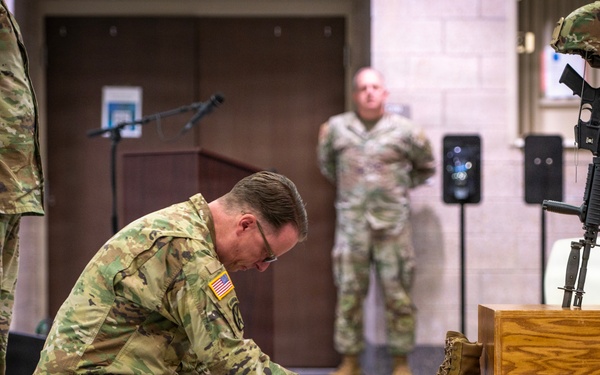 246th Army Band conducts Final Roll Call Ceremony