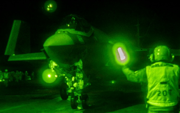 USS Theodore Roosevelt Supports Nighttime Flight Operations