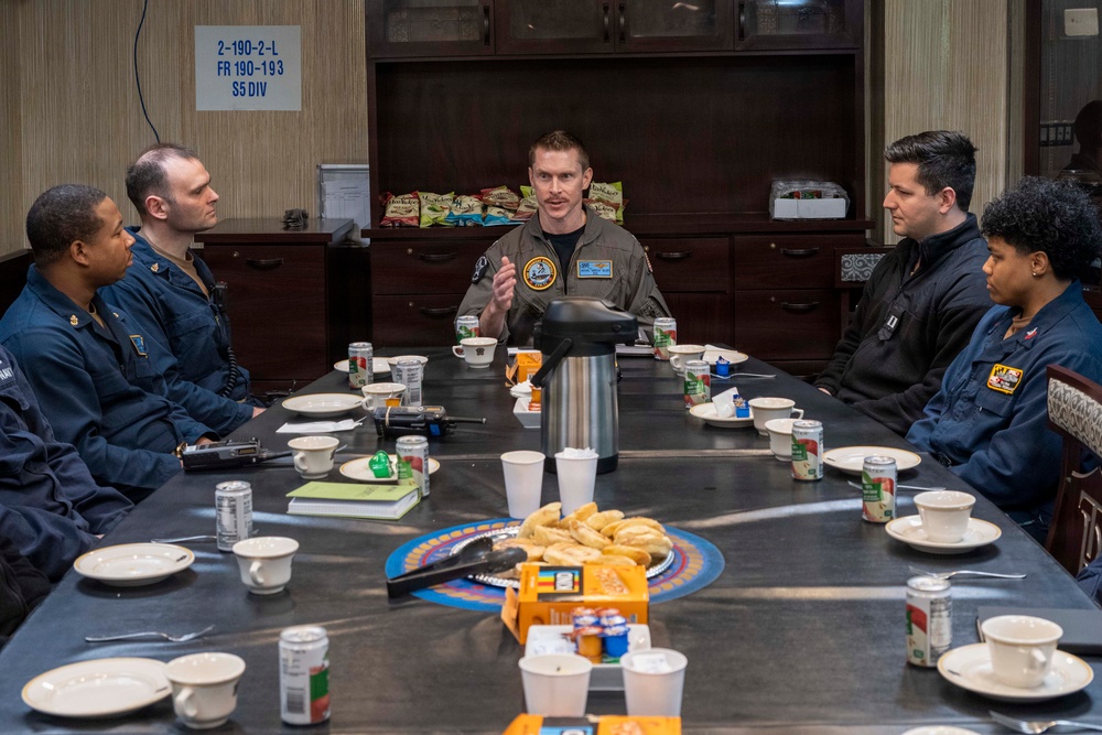 USS Theodore Roosevelt Holds a Leadership Meeting