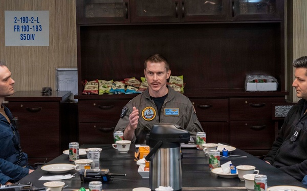 USS Theodore Roosevelt Holds a Leadership Meeting