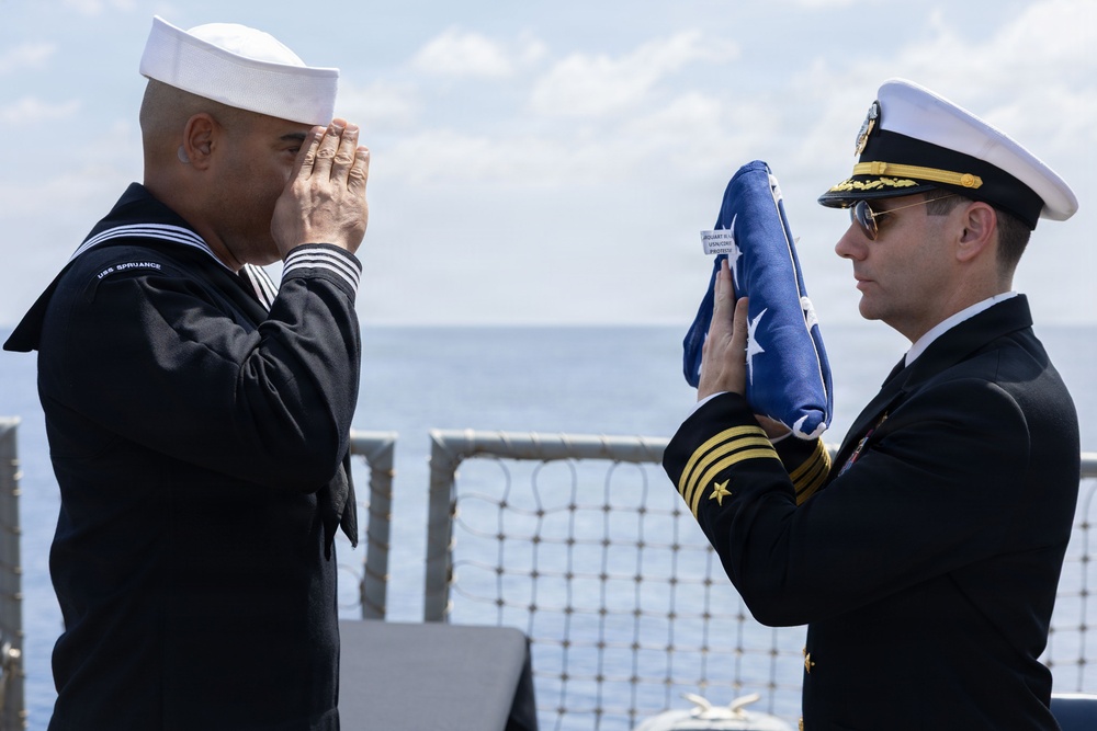 Spruance conducts routine operations