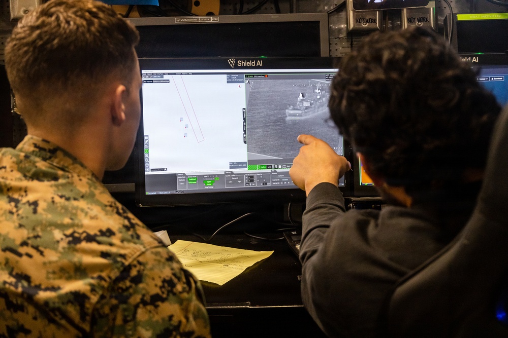 11th MEU Marines, Sailors, and Contractors conduct flight operations aboard USS Portland