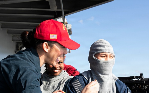 USS Tripoli Conducts General Quarters Drill