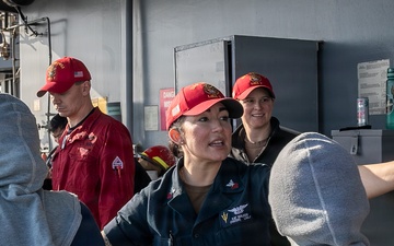 USS Tripoli Conducts General Quarters Drill