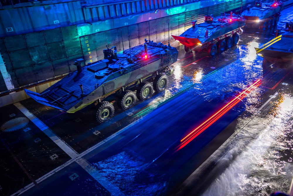 11th MEU Marines, Sailors Conduct Well-Deck Operations Aboard USS Comstock