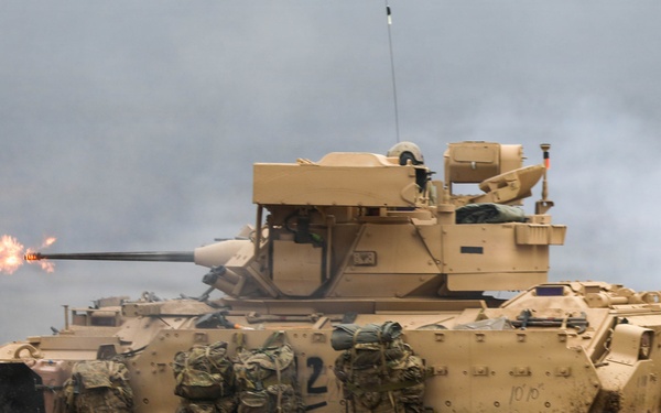 1st Infantry Division Conducts Combined Arms Live Fire Exercise at Novo Selo Training Area