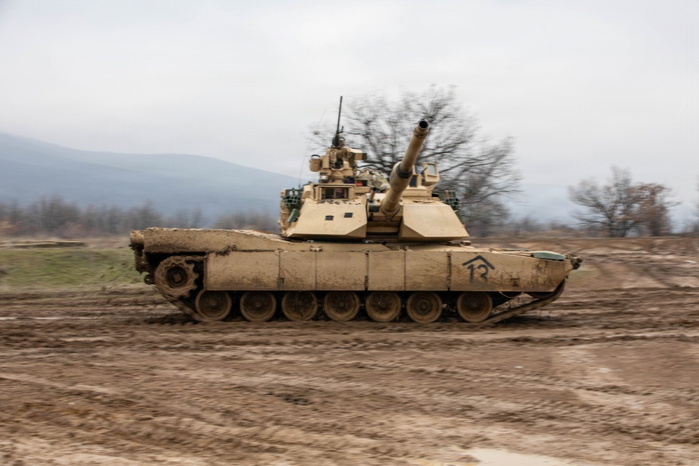 1st Infantry Division Conducts Combined Arms Live Fire Exercise at Novo Selo Training Area