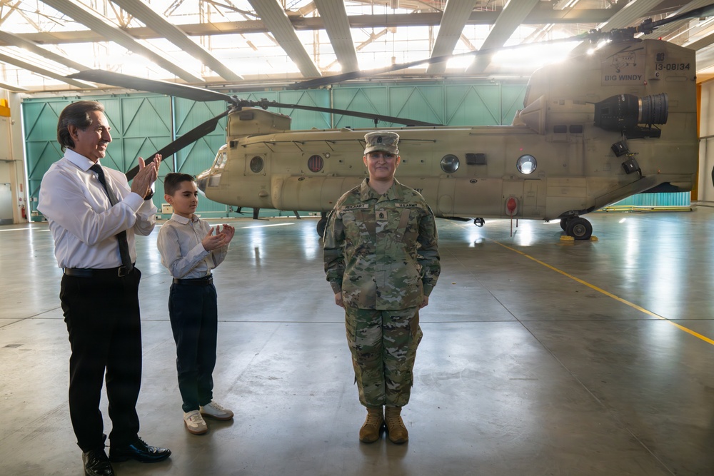 12th CAB HHC Conducts Change of Responsibility, Honors Departing Leaders, and Promotes New 1st Sergeant