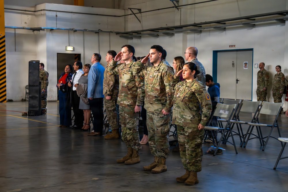 12th CAB HHC Conducts Change of Responsibility, Honors Departing Leaders, and Promotes New 1st Sergeant