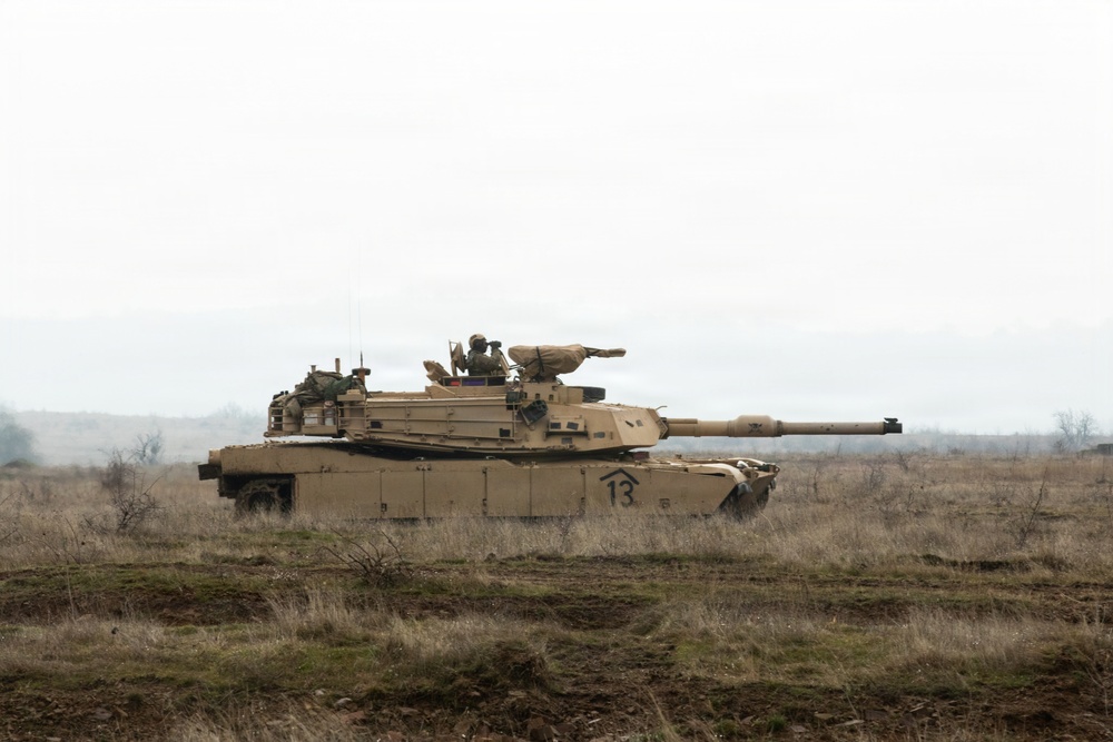 1st Infantry Division Conducts Combined Arms Live Fire Exercise at Novo Selo Training Area