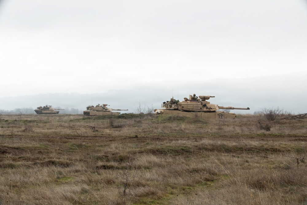 1st Infantry Division Conducts Combined Arms Live Fire Exercise at Novo Selo Training Area
