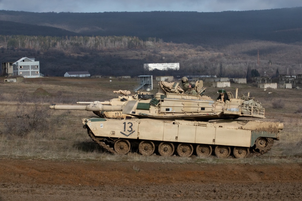 1st Infantry Division Conducts Combined Arms Live Fire Exercise at Novo Selo Training Area