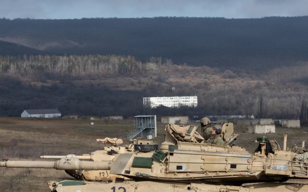 1st Infantry Division Conducts Combined Arms Live Fire Exercise at Novo Selo Training Area