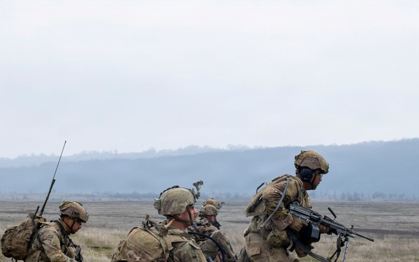 1st Infantry Division Conducts Combined Arms Live Fire Exercise at Novo Selo Training Area