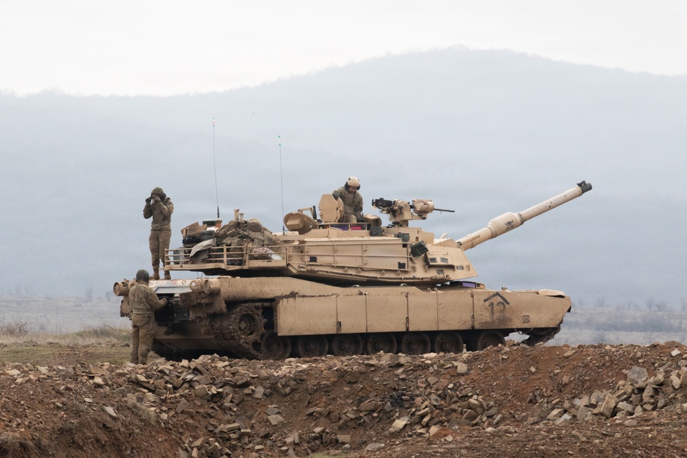 1st Infantry Division Conducts Combined Arms Live Fire Exercise at Novo Selo Training Area