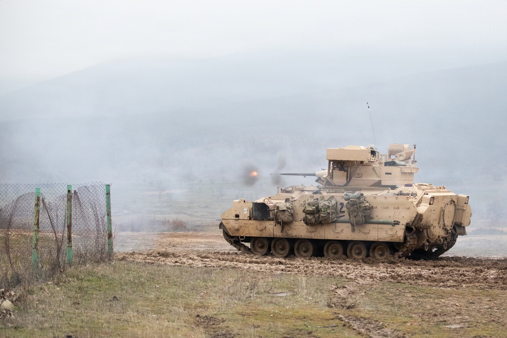 1st Infantry Division Conducts a Combined Arms Live Fire Exercise at Novo Selo Training Area