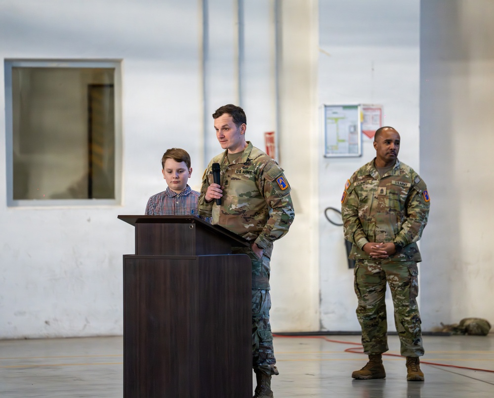 12th CAB HHC Conducts Change of Responsibility, Honors Departing Leaders, and Promotes New 1st Sergeant