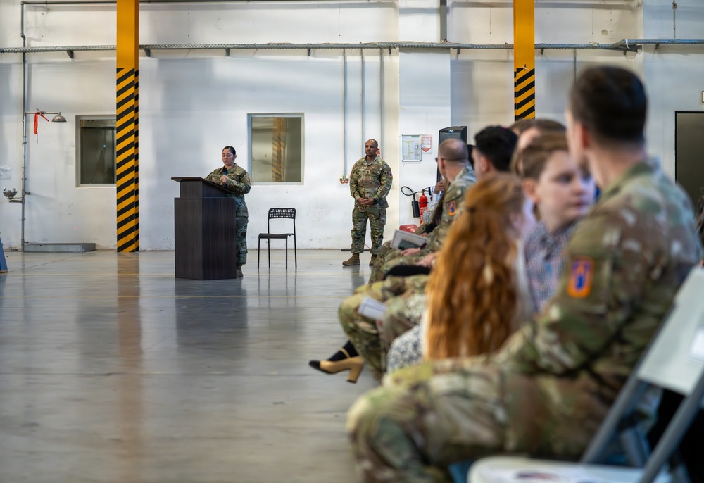 12th CAB HHC Conducts Change of Responsibility, Honors Departing Leaders, and Promotes New 1st Sergeant