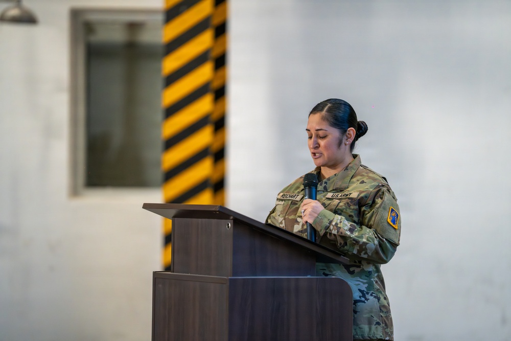 12th CAB HHC Conducts Change of Responsibility, Honors Departing Leaders, and Promotes New 1st Sergeant