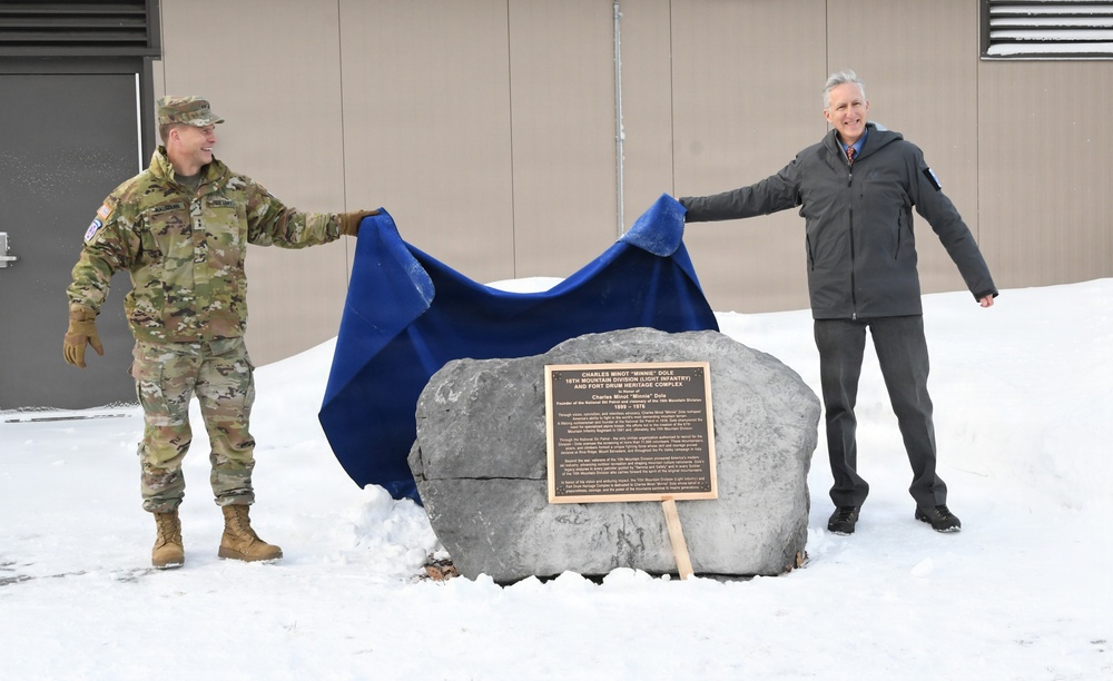 Fort Drum honors 10th Mountain Division visionary at Dole Heritage Complex dedication