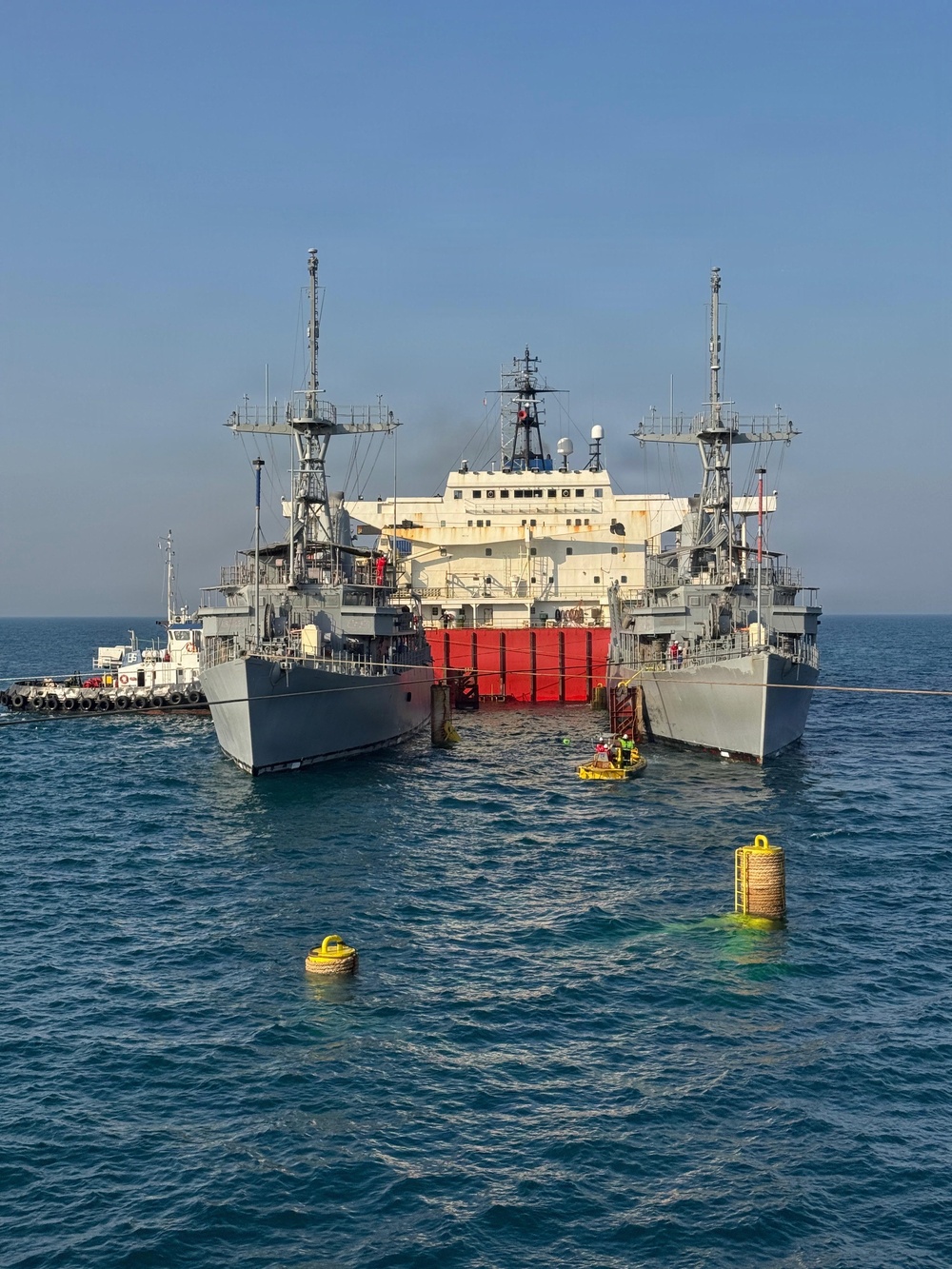 Decommissioned MCM Ships Safely Transported During Waterfront Evolution