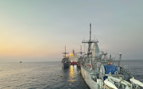 Decommissioned MCM Ships Safely Transported During Waterfront Evolution