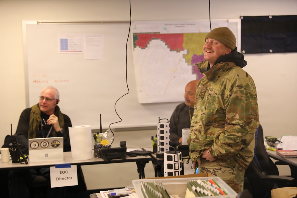 Sgt. Dilly Communicates with EOC