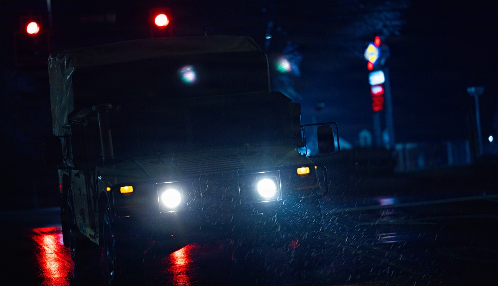 115th ESB conducts presence patrols during Winter Storm Fern emergency