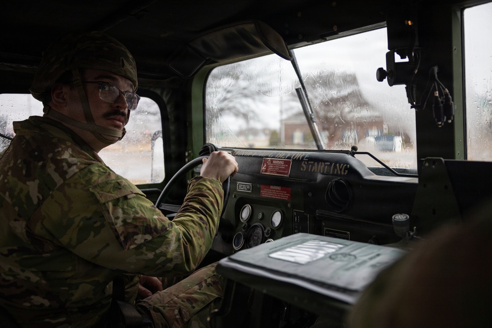 115th ESB conducts presence patrols during Winter Storm Fern emergency