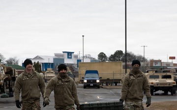 115th ESB prepares to monitor the road conditions during Winter Storm Fern