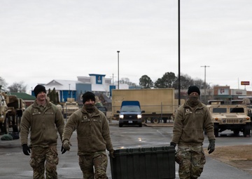 115th ESB prepares to monitor the road conditions during Winter Storm Fern