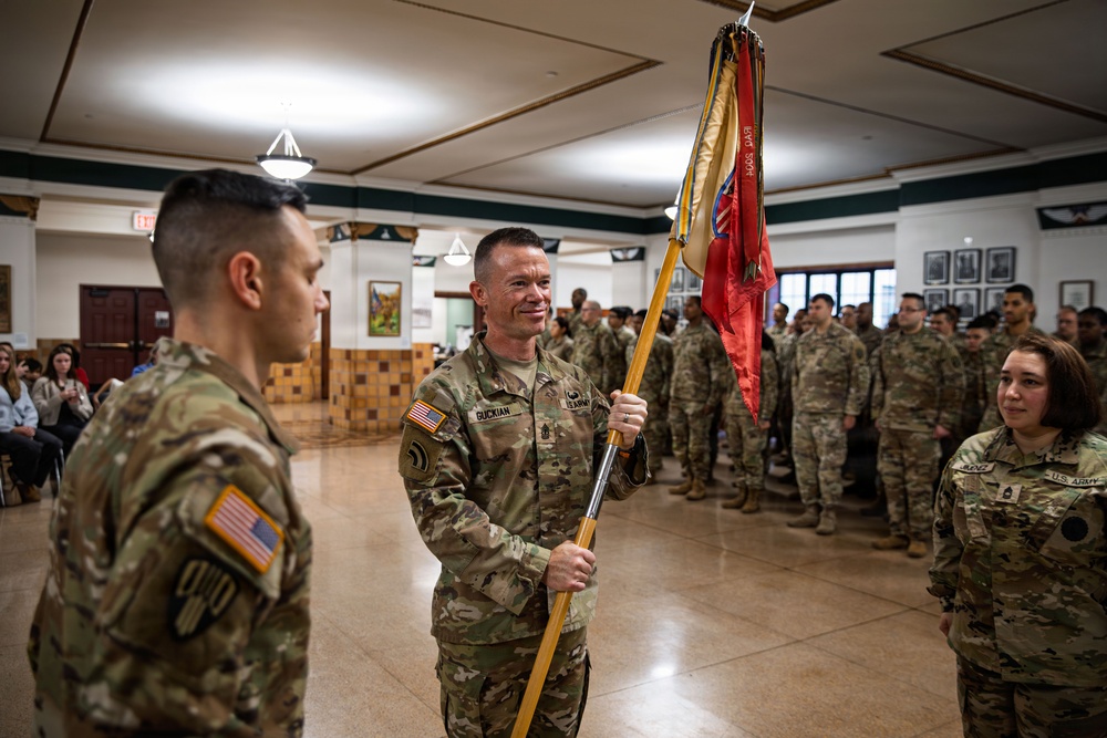 New First Sergeant of the Headquarters Company 369th Division Sustainment Brigade