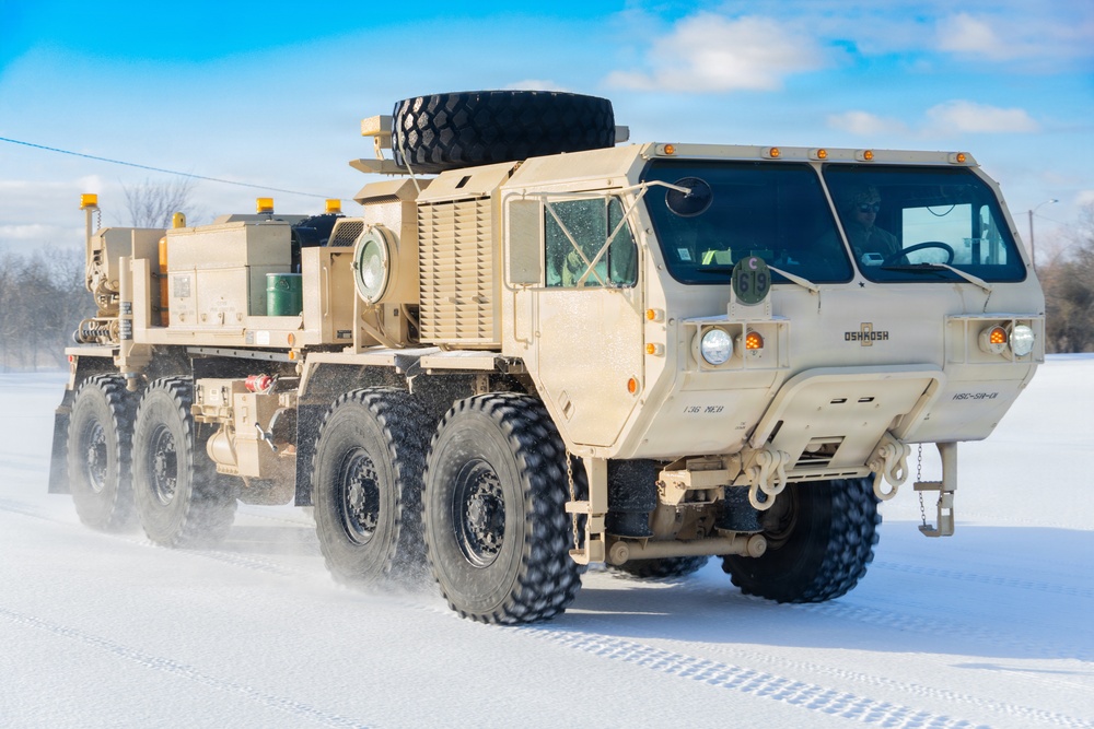 Texas National Guardsmen Train for Hazardous Winter Driving in Hillsboro