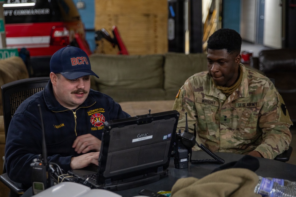 Maryland Army National Guard Cadet Deandre Wright and Shane Dugan, a Paramedic at Old Town Fire Station, Prepare for Operation Blur