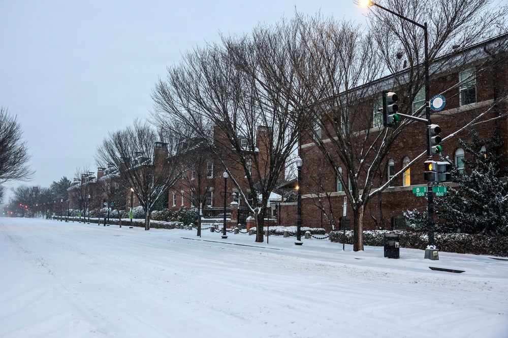 Marine Barracks Washington Endures Winter Storm