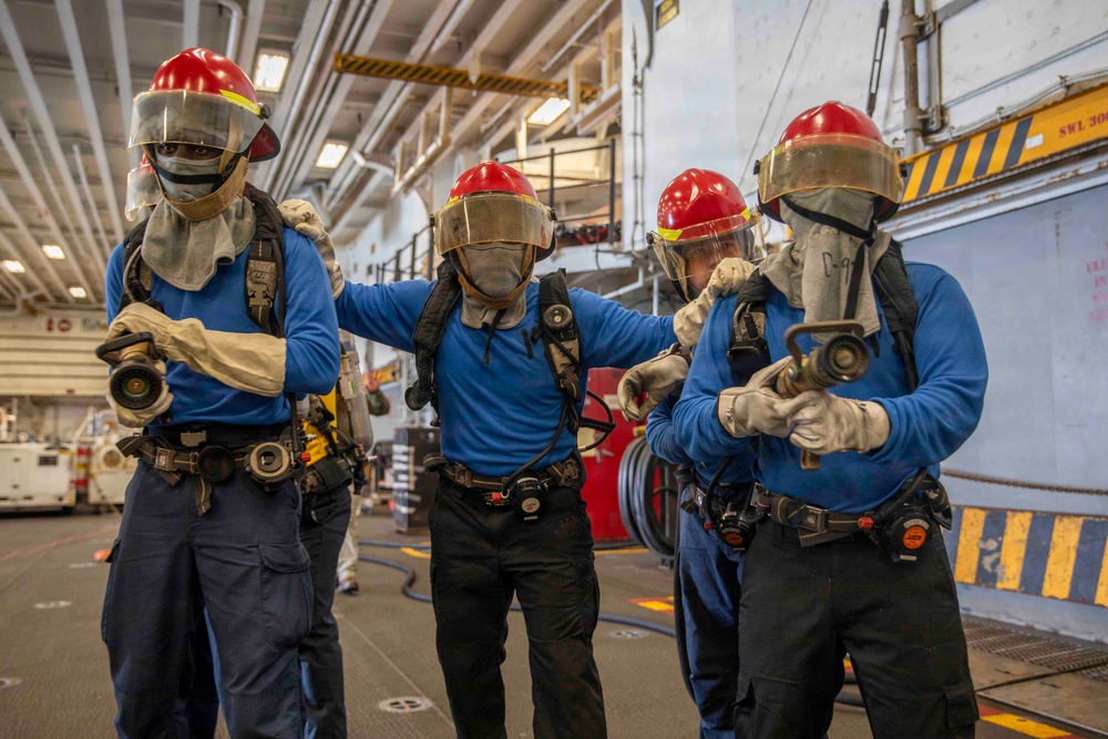 Makin Island Aviation Fire Drill