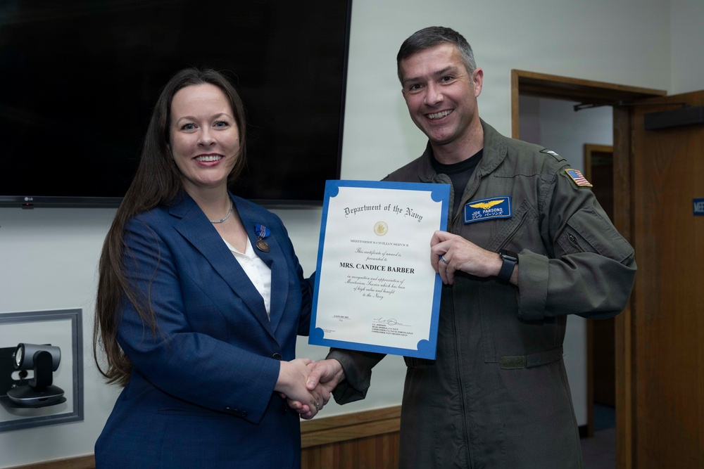 Fleet Activities Okinawa Public Affairs Officer receives Meritorious Civilian Service Award